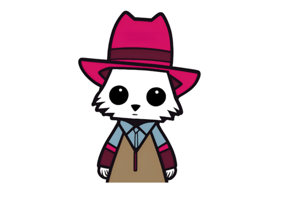 Cartoon Cat in Clothes