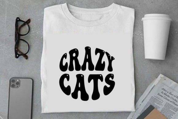 Retro Cat Design, Crazy Cats