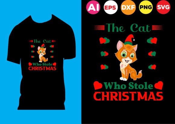 The CAT WHO STOLE CHRISTMAS T-SHIRT